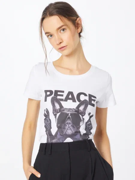 EINSTEIN & NEWTON Tricou Frenchie / negru alb