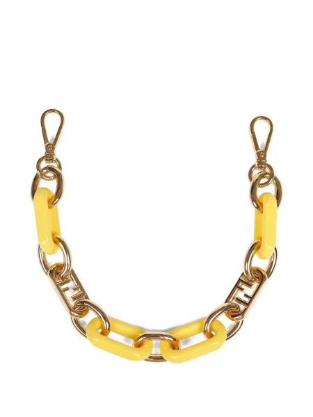 Mini colier Fendi cu bretele mini galben