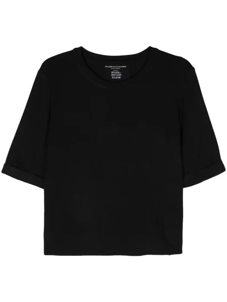 Tricou Majestic Filatures din jerseu negru