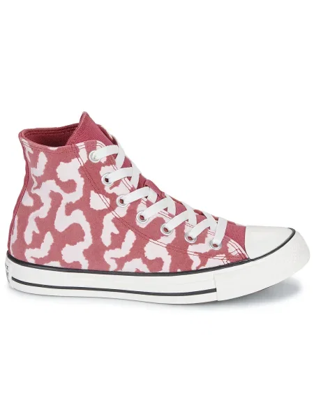 Pantofi Converse cu model leopard roz
