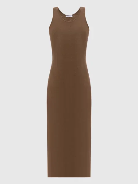 Шерстяное платье Max Mara коричневое