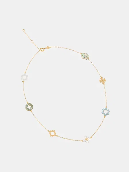 Tory Burch lănțișor pentru femei placat cu aur cristal ForgetMe