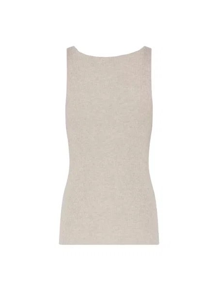 Lniany top Bruuns Bazaar beżowy