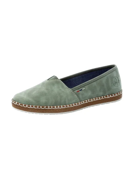 Rieker Espadrile pastelno zelena