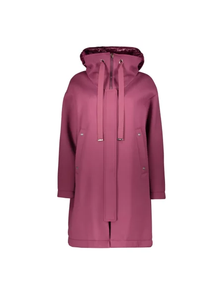 Lniana kurtka Herno fioletowa