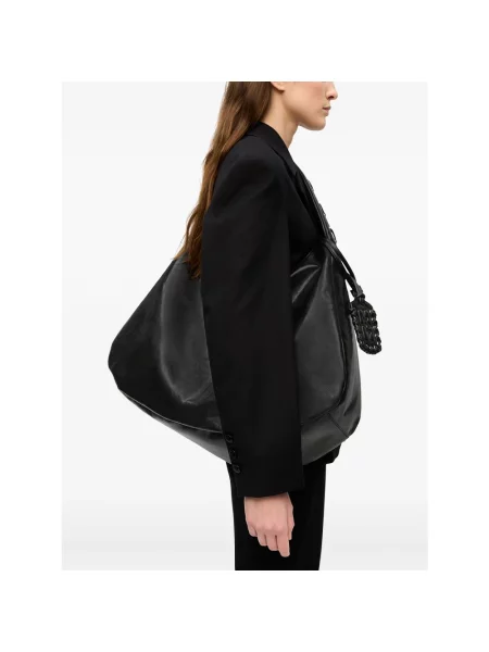 Ganni Torebki Kobieta ONE SIZE XXL Hobo Bag czarny