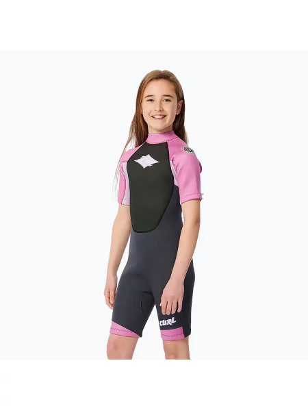 Детски неопренов костюм Rip Curl Omega Back Zip Spring 2 mm purple черно