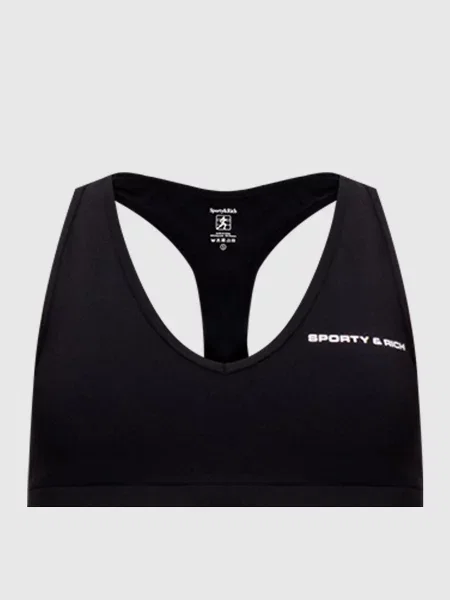 Топ Sporty & Rich с лого черный