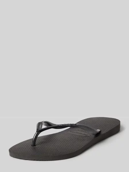 Japonki z detal z logo Havaianas czarne