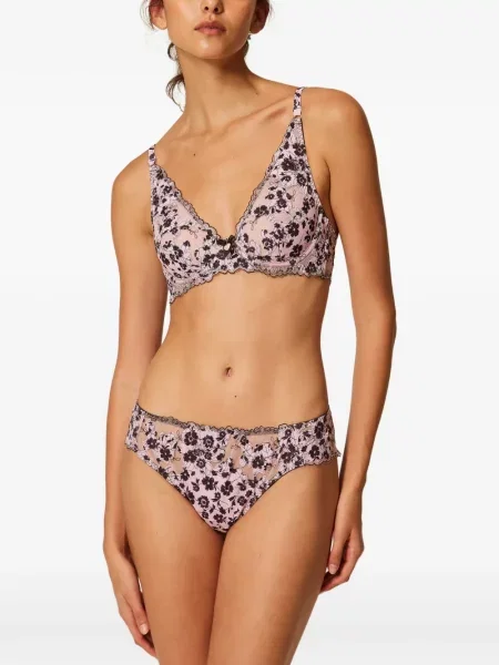Gėlėtas raštuotas liemenėlė Twinset rožinė