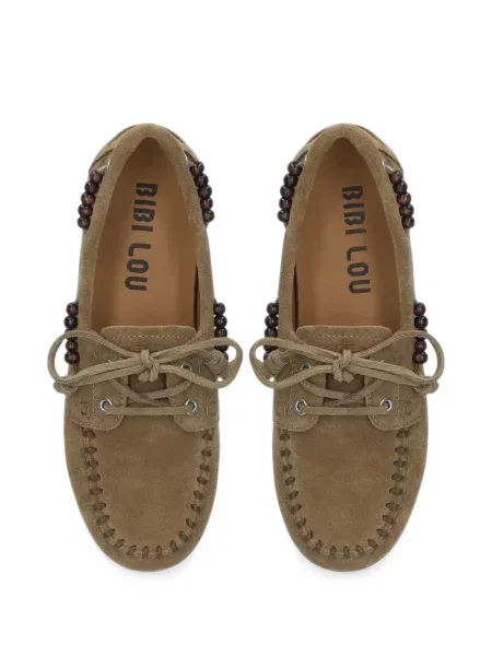 Pantofi loafer Bibi Lou cu mărgele verde