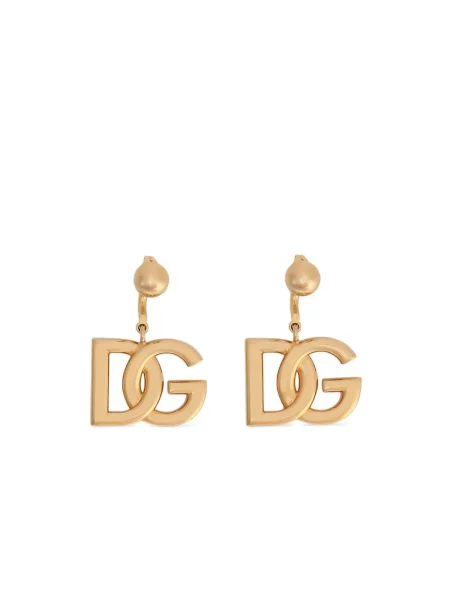 Kolczyki Dolce And Gabbana z logo żółte