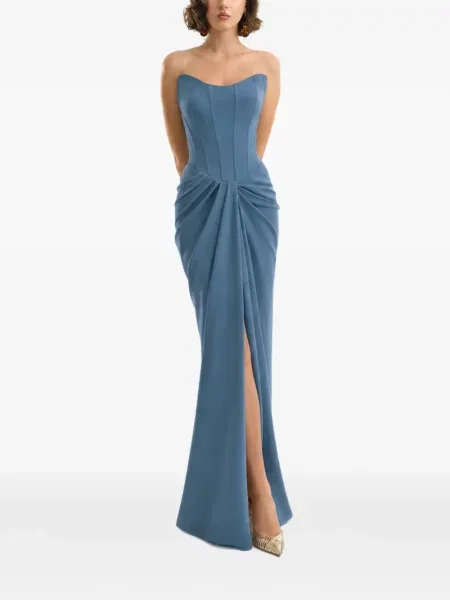 Rochie Gemy Maalouf fără bretele albastru
