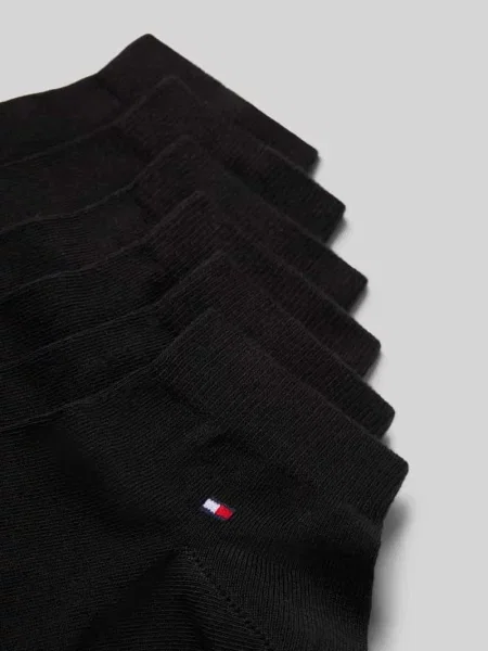 Skarpety z mieszanki bawełny w zestaw 6 par model QUARTER Tommy Hilfiger czarne