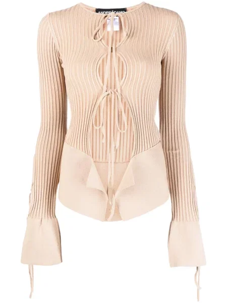 Dzianinowy długi top Andreadamo