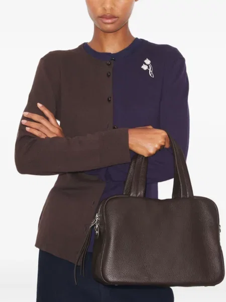 Geantă shopper Tory Burch din piele maro