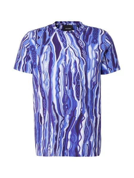 Carlo Colucci Tricou albastru / albastru deschis / albastru închis alb