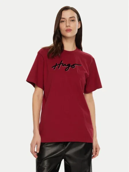 HUGO Tricou VINTAGE bordo