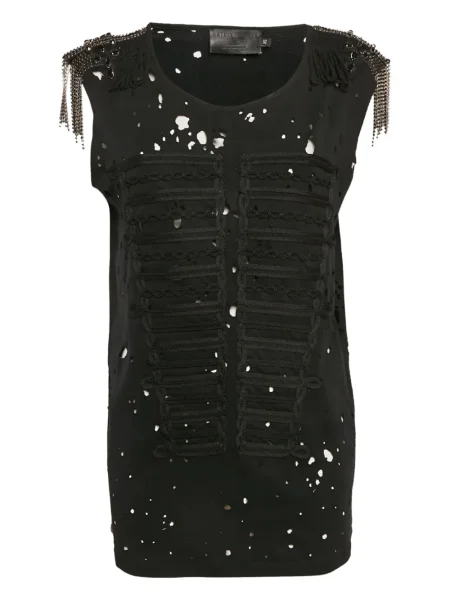 Top Philipp Plein de cristal negru