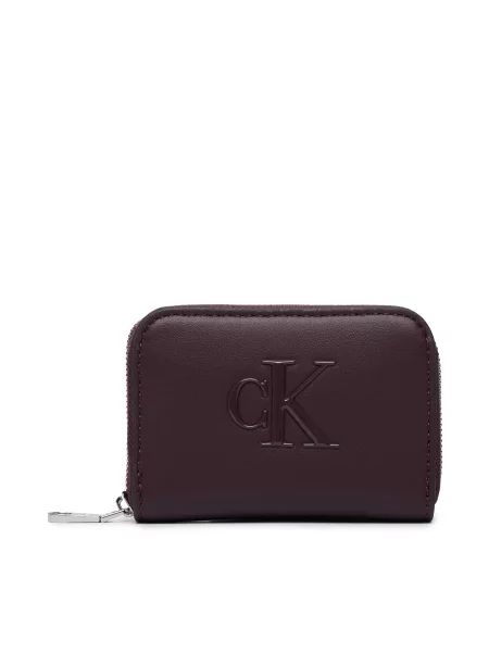 Calvin Klein Novčanik Bold Ck Medium Around Tamnocrvena