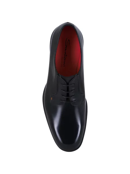 Pantofi derby Santoni din piele negru
