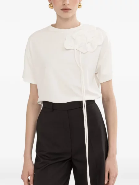 Koszulka Nissa w kwiatki z naszywkami czarna