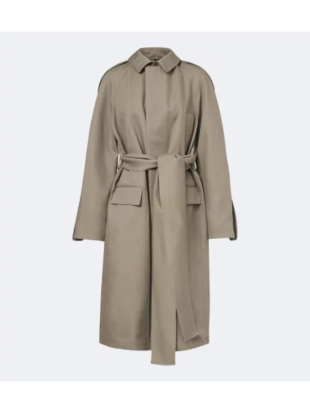 Opásaný kabát Victoria Beckham zelený