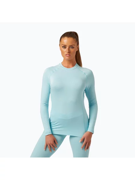 Дамски термобельо с дълъг ръкав Surfanic Cozy Crewneck clearwater blue синьо