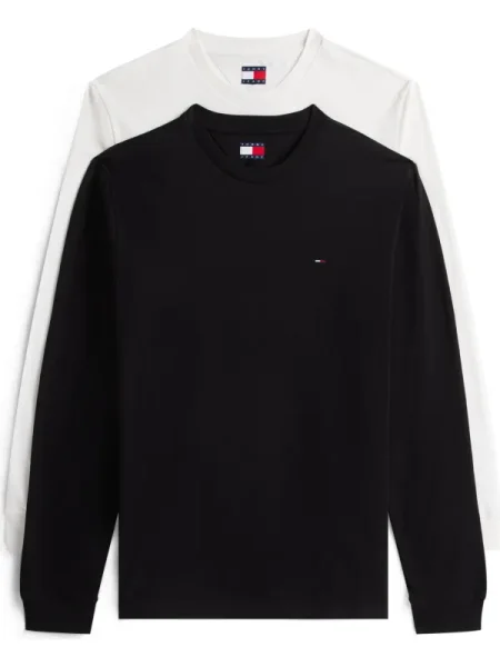 Hosszú ujjú póló Tommy Jeans fekete