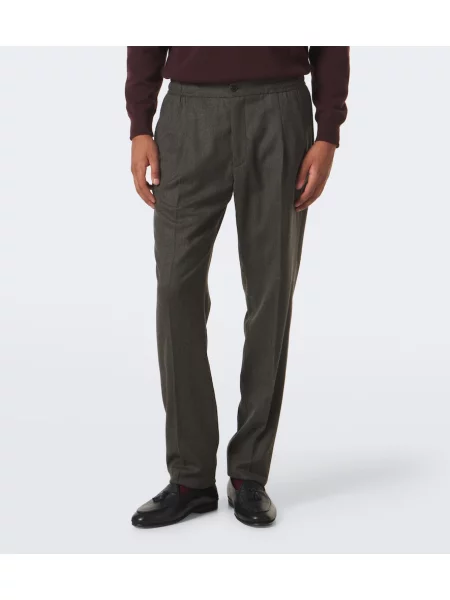 Pantaloni Rubinacci de lână verde