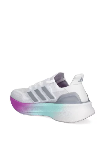 Sneakersy Adidas Predator w paski z dekoltem w serek z kapturem różowe