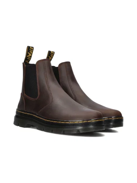 Sztyblety Dr. Martens skórzane brązowe