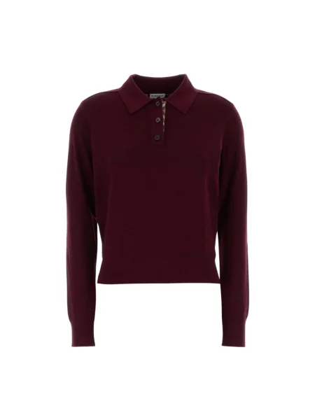 Długa koszulka polo Burberry fioletowa