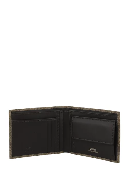 Guess Portofel Mare pentru Bărbați Vezzola Leather Slg SMVELE Maro bej