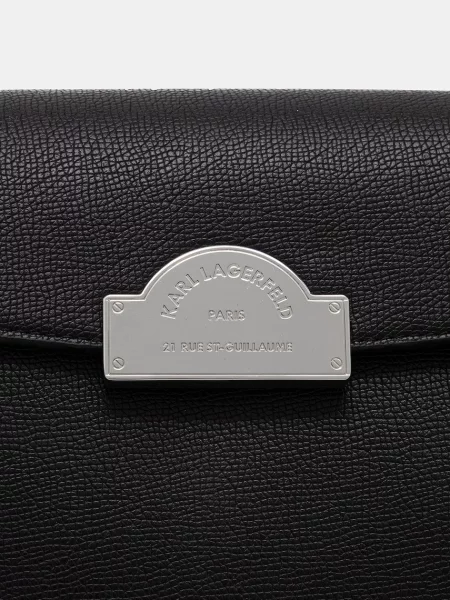 Кожаная сумка хобо Karl Lagerfeld