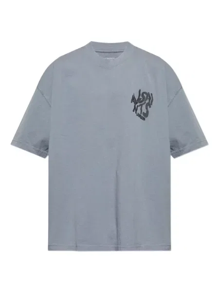 Tricou Allsaints cu autograf gri