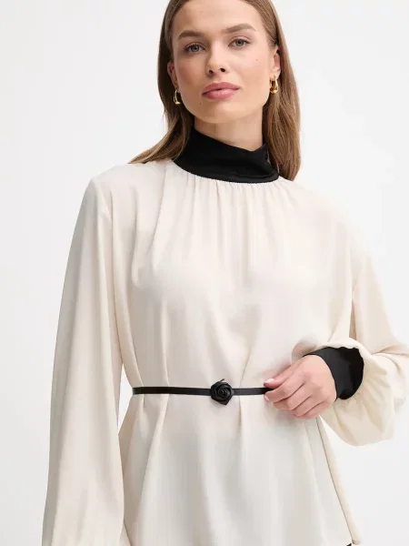 Блузка Gaudi однотонна бежевий