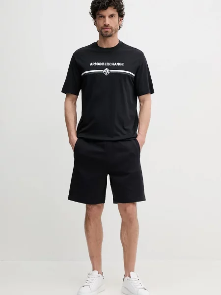 Koszulka Armani Exchange z logo niebieska