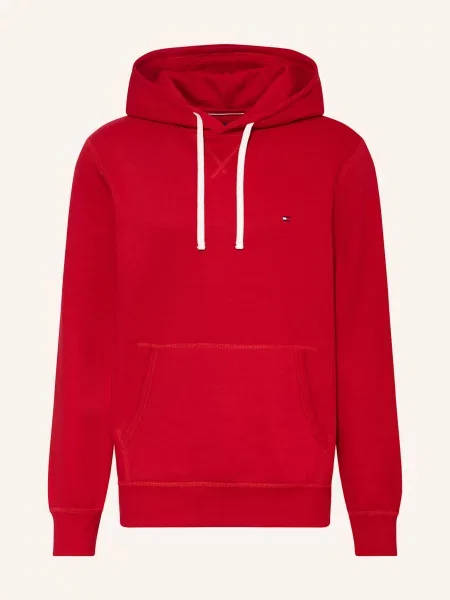 Tommy Hilfiger bluza z kapturem gładka czerwony