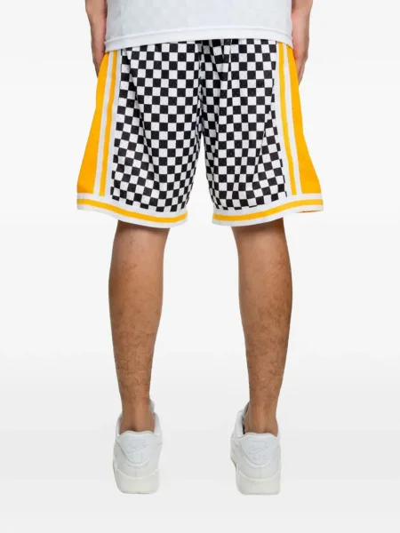 Pantaloni scurți Mitchell & Ness în carouri alb