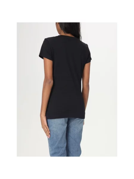 Armani Exchange Koszulki Kobieta M T-shirt z Graficznym Nadrukiem czarny