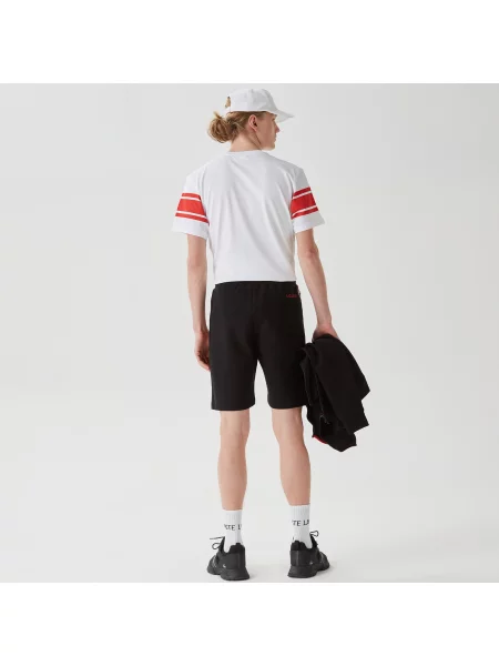 Lacoste Szorty Z Nadrukiem Slim Fit czarne