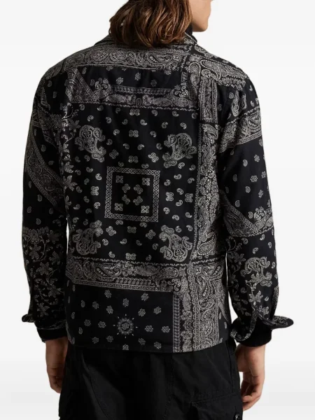 Плисирани маратонки Polo Ralph Lauren от рипсено кадифе черно