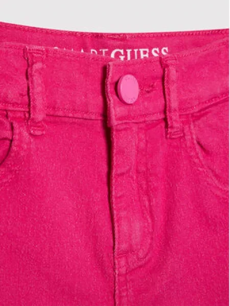 Džínové šortky Guess růžové