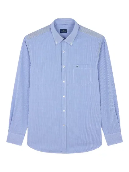 Prugasta košulja Paul & Shark puplin plava