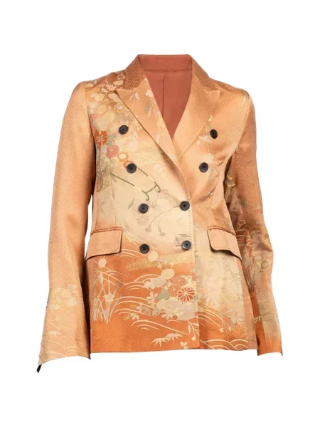 Sacou Ibrigu cu model floral cu imagine portocaliu