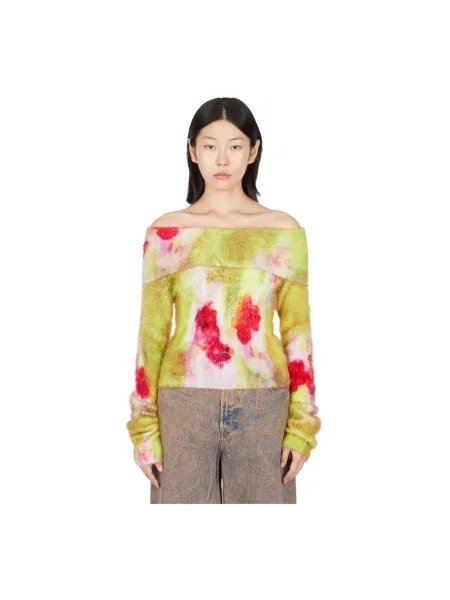 Dzianinowy sweter Acne Studios z kołnierzem