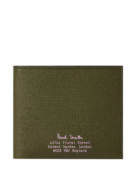 Portofel Paul Smith din piele cu model floral streetstyle verde