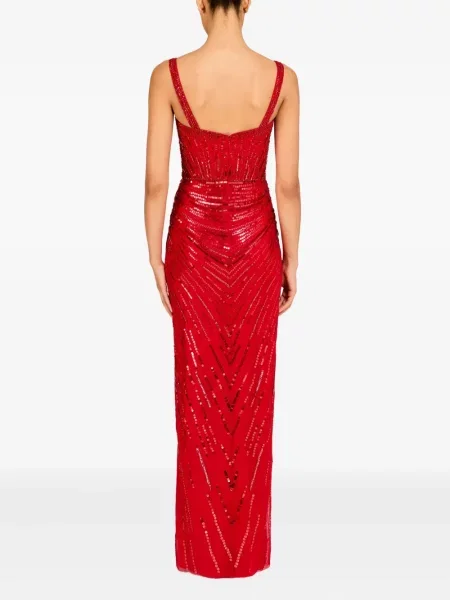 Rochie Jenny Packham cu paiete de costum roșu