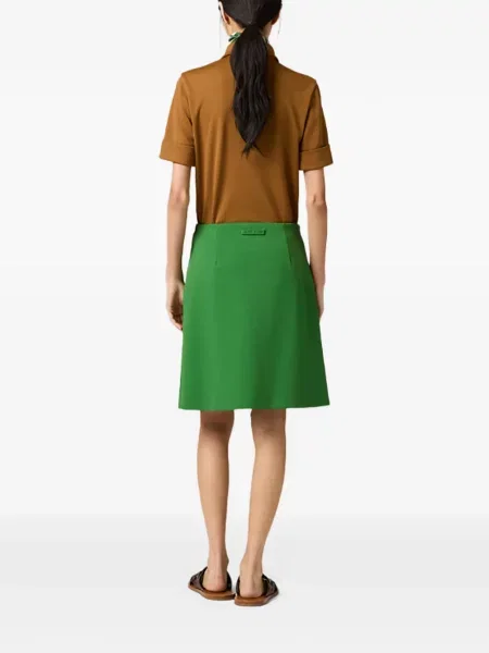 Mini fusta plisata Miu Miu plisată verde